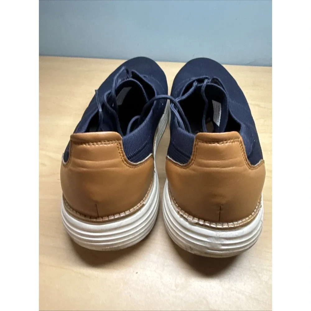 VILOCY Men's Mesh Dress Sneakers Oxfords Business Casual Dark Blue Brown 13/ 47